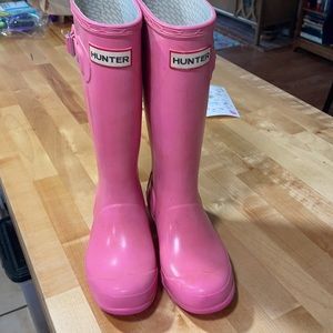 Pink Hunter boots size 1